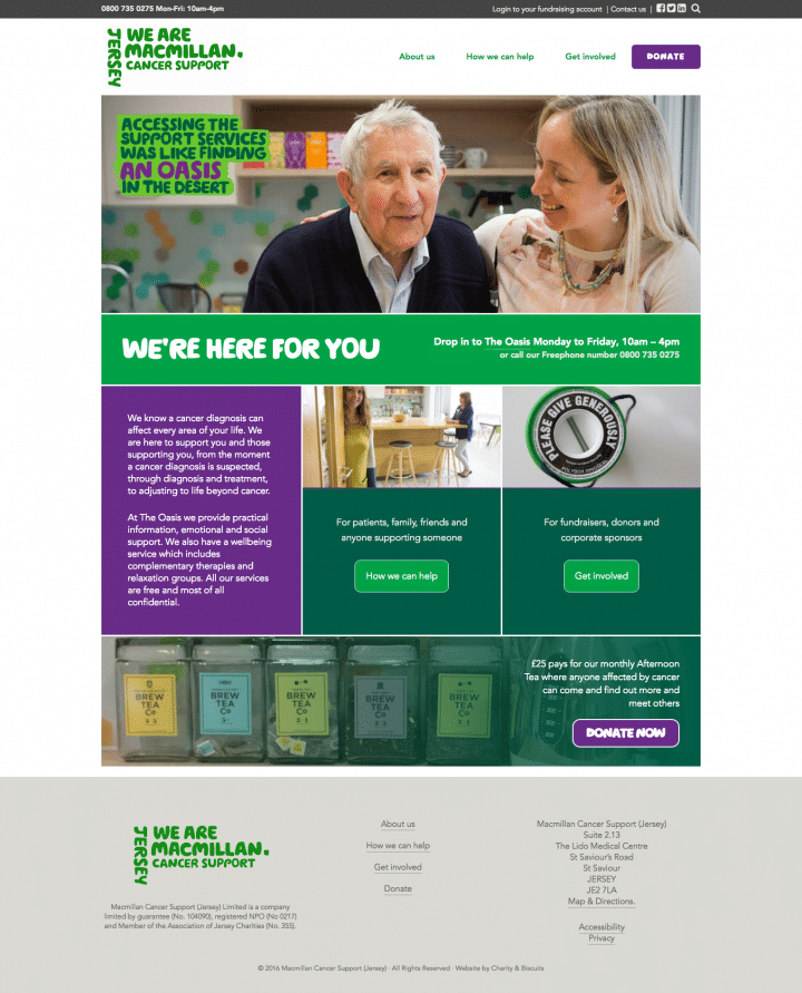 Macmillan Jersey website